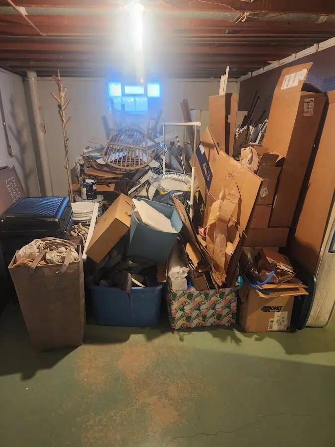 Roll-off dumpster container at job site for 6 Yard Dumpster Rental in Carefree